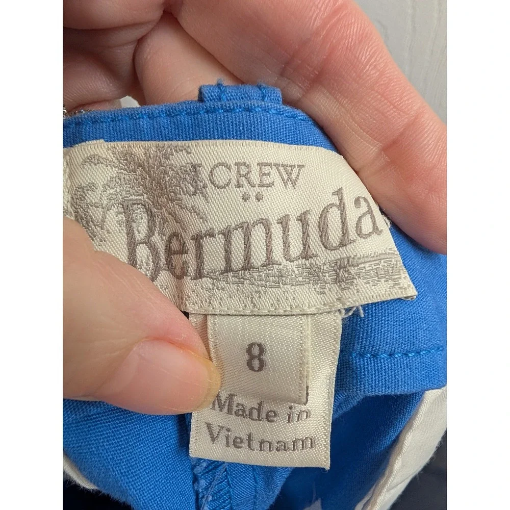 J.Crew Stretch Chino‎ Bermuda Shorts Blue City Fit NWT - Size 8